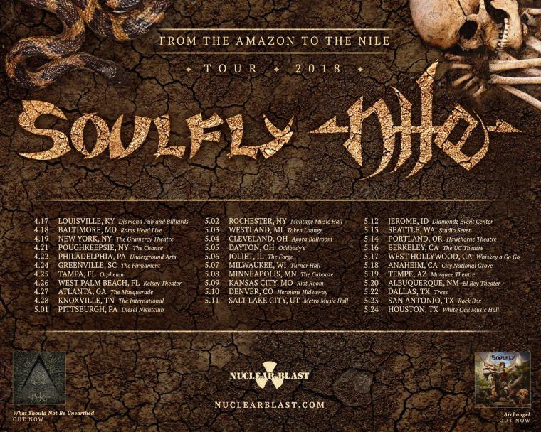 Soulfly: Περιοδεια με Nile 