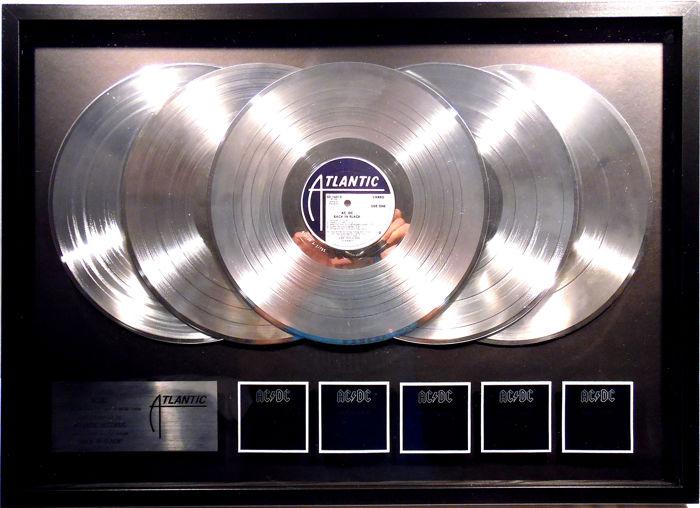 25x PLATINUM TO BACK IN BLACK ΤΩΝ AC/DC